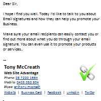 how to create email signature for business