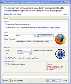 Firefox KeePass Importer