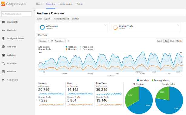 A Google Analytics Report