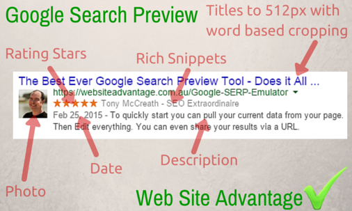 Google Result Preview Tool