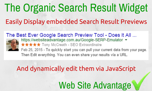 Organic Search Result Widget